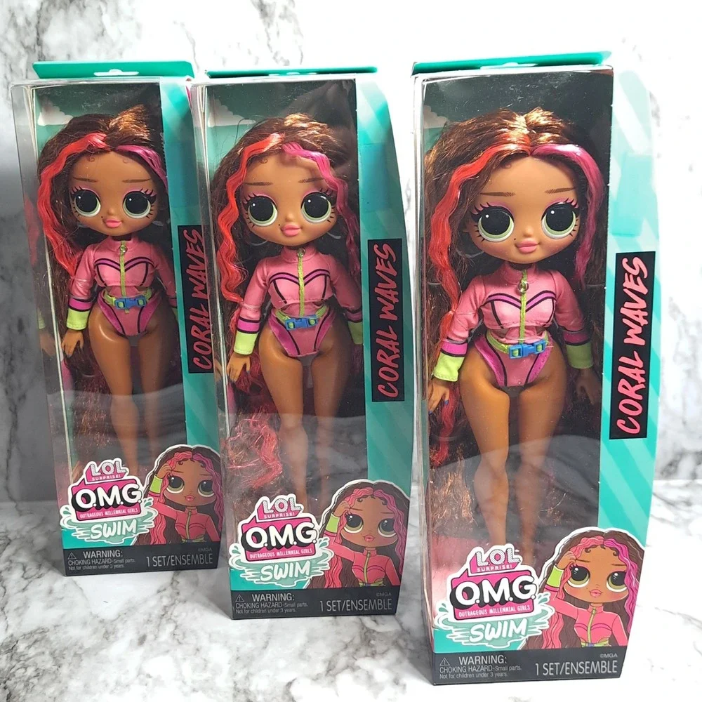 L.O.L Surprise! O.M.G.‎ Lot/3 Swim Dolls Coral Waves